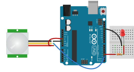 Arduino mengakses sensor pir