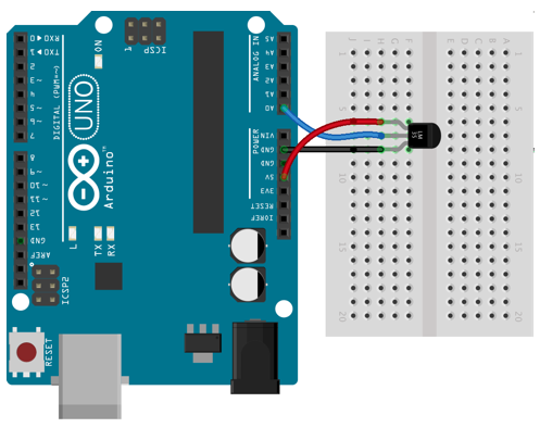 Arduino mengakses sensor suhu LM35