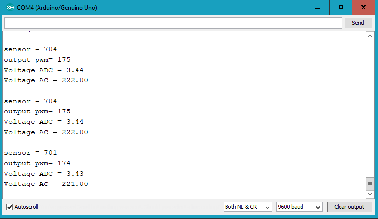 Hasil pembacaan adc sensor tegangan AC Arduino final