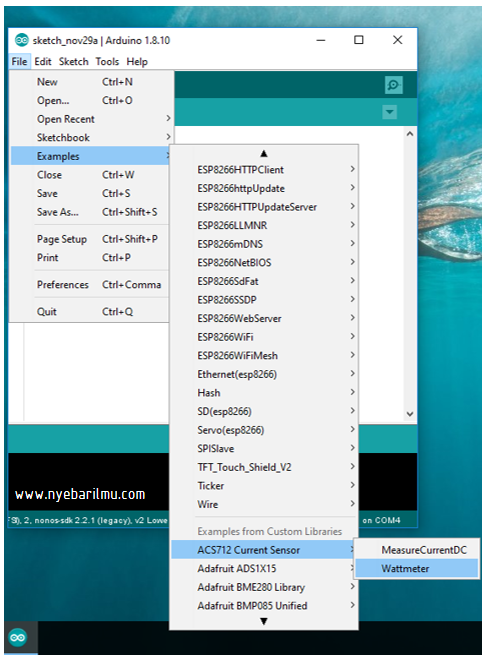 Libraries acs712 arduino ide