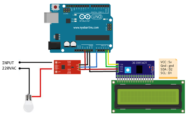 acs712 low current sensor + lcd 16x2