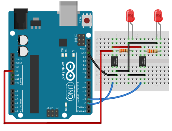 arduino + optocoupler pc817