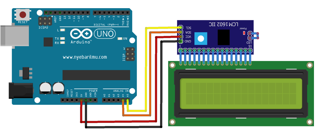 Arduino uno + LCD 16x2