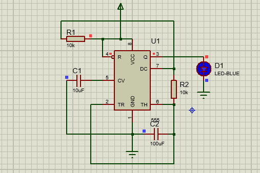 IC 555 Monostable multivibrator