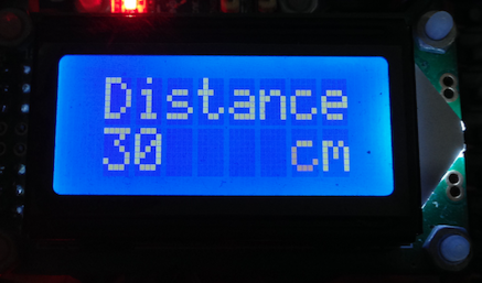 Sensor Ultrasonic dengan penampil LCD