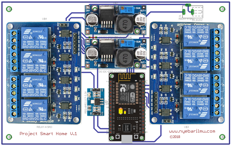 Project IOT 8 channel module Relay menggunakan NodeMCU ESP8266