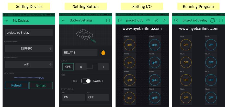 Setting program BLYNK Project IOT NodeMCU