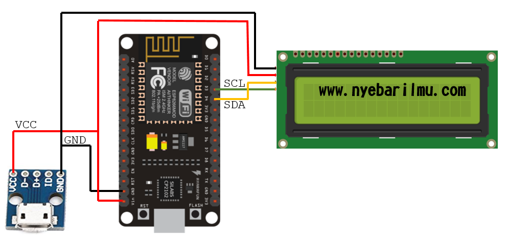 Rangkaian bitcoin ticker nodemcu esp8266