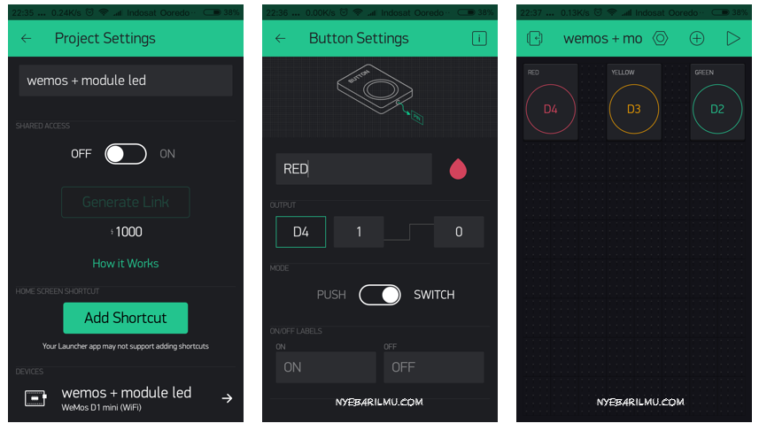 Settings BLYNK wemos d1 mini