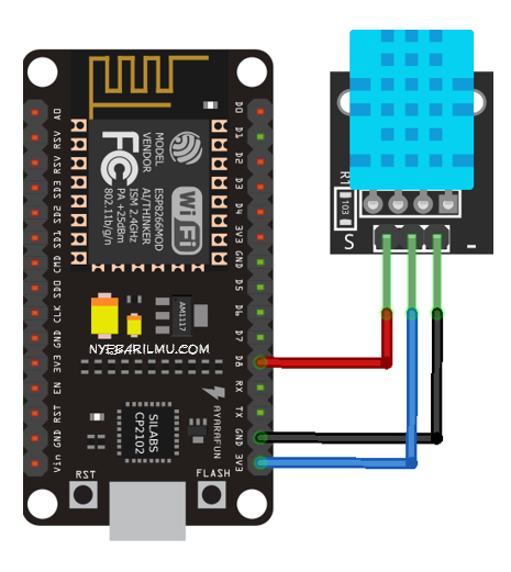 Monitoring server room nodemcu ESP8266 and dht11