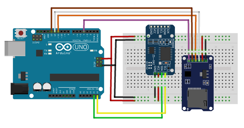 data logger arduino - DS3231 and module microsd