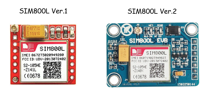 Perbandingan antara sim800L v.1 dengan sim800L v.2