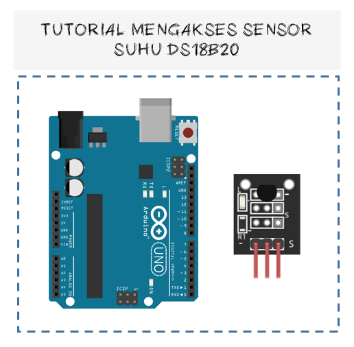Thumbnail mengakses sensor suhu DS18B20