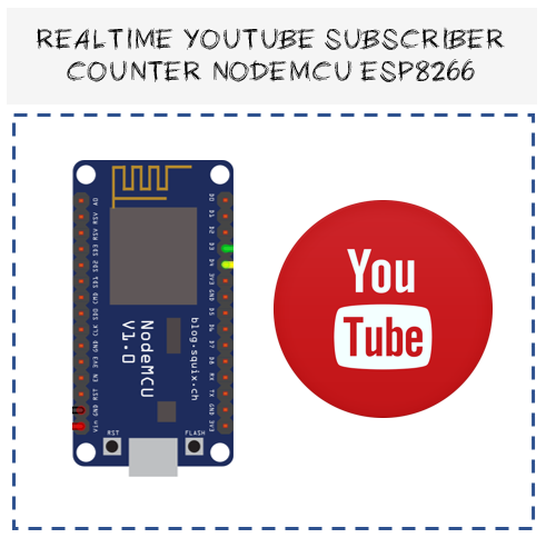 Realtime youtube subscriber counter NodeMCU ESP8266
