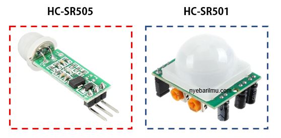 perbandingan antara sensor motion PIR HC-SR505 dan HC-SR501