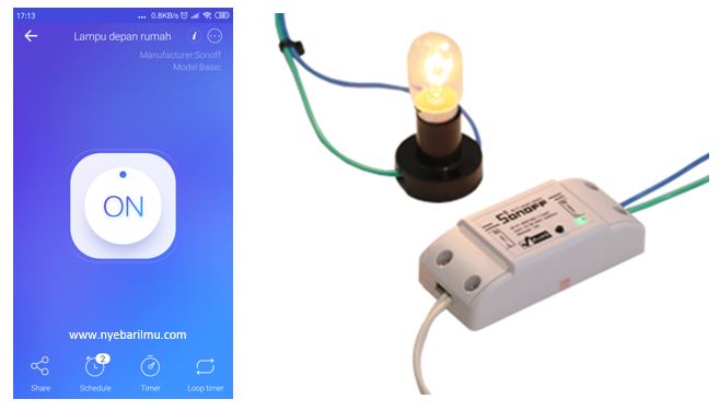 Sonoff light switch Relay - nyebarilmu