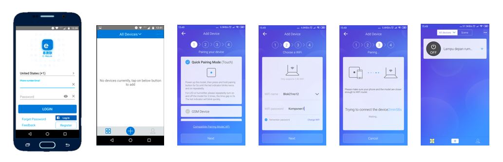 Urutan cara mengkoneksikan sonoff dengan smartphone android