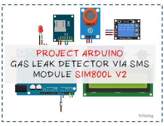 Project sensor gas MQ, module gsm SIM800L V2