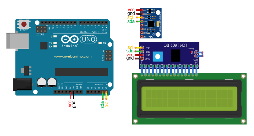 tutorial arduino uno mengakses module mpu6050