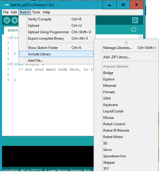 Instalasi libraries NTP Server di arduino IDE