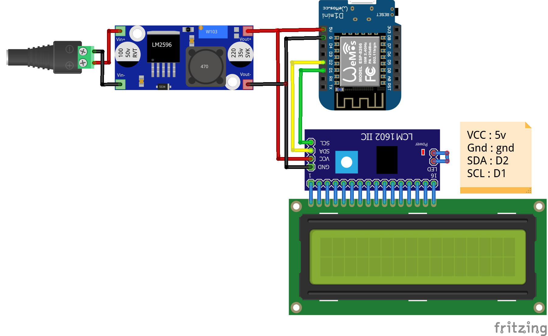 Wemos D1 mini + LCD NTP Server