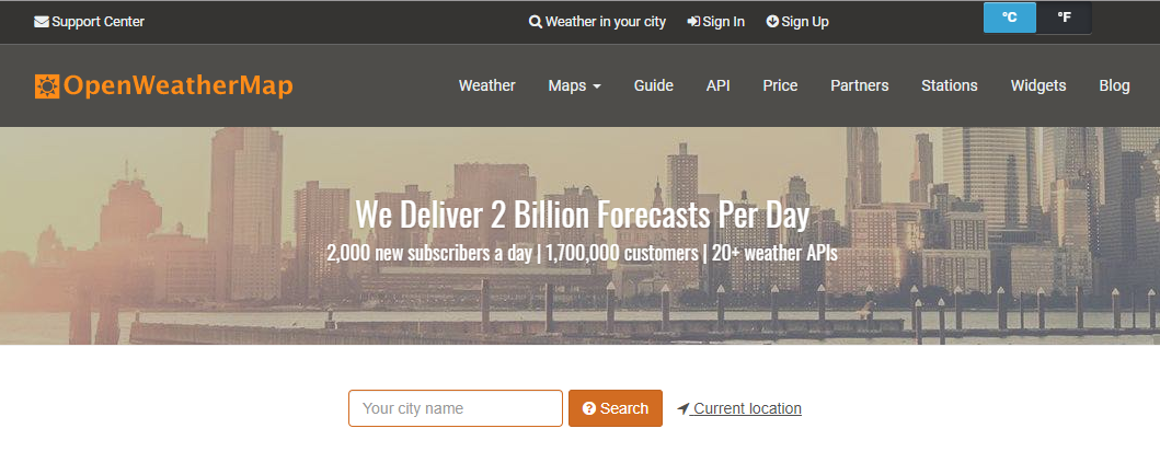 Weather station on openweathermap.org