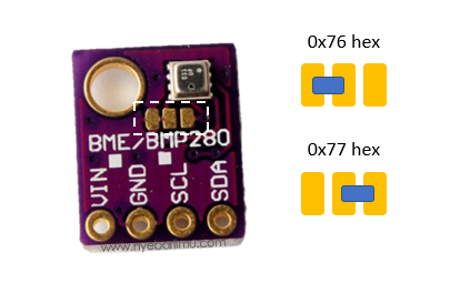 settings i2c address sensor BME280